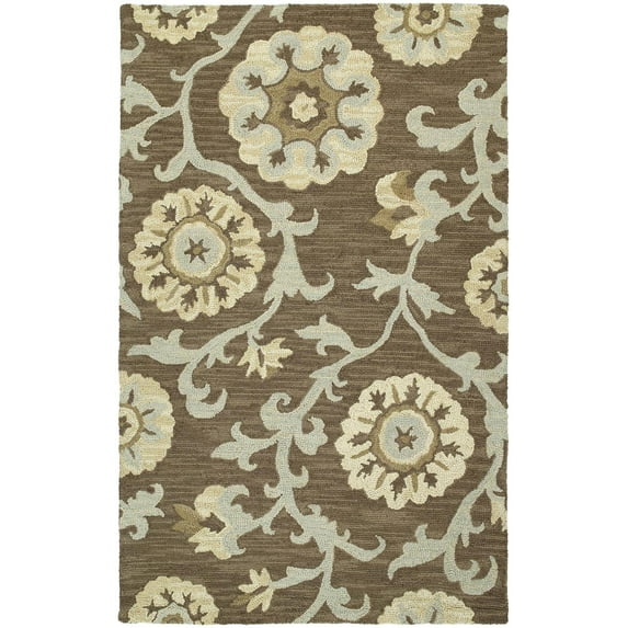 Kaleen Rugs Carriage Hand-Tufted Area Rug, Graphite, 2' x 3'