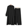 thumbnail image 3 of ZANZEA Women Fashion Muslim Sets Autumn Long Sleeve Blouse Loose Wide Leg Pants, 3 of 3