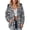 Black, variant on Bibifish Womens Gray Leopard Print Full Zip Hooded Coats With Side Pockets Oversized Fit Casual Outdoor Adventures Daily Stylish Bold Outerwear