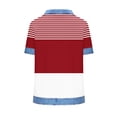 thumbnail image 5 of TaTaai Fashion Daily Women Top Waffle Knit Loose Fit Unpositioned Print Crew Neck Lapel No Fading Soft Breathable All Season Casual Wear T Shirt Gift, 5 of 5