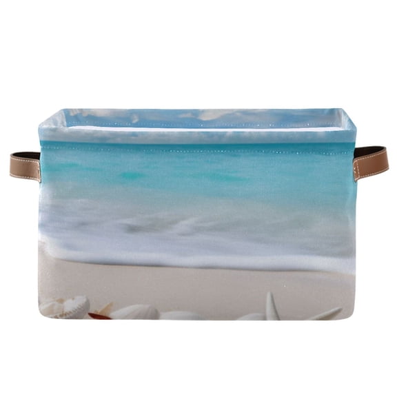 Beach Shells Sea Storage Bins Baskets With Handles Storage Box Clothes Organizer Organization Toys