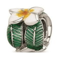 thumbnail image 4 of Reflection Beads Sterling Silver Rhodium Plated Enameled 2-Sided Flower Charm, 4 of 4