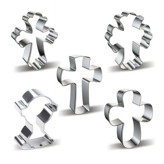 5 Styles Cookie Cutter Mold for Cross Biscuit Mould DIY Fondant Pastry Baking To