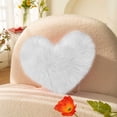 thumbnail image 5 of Heart Shaped Pillow | Faux Fur Decorative Cushion for Bedroom Living Room Sofa | Soft Plush Heart Pillow Gift for Women Girls | 13.77x17.71 Inches, 5 of 6