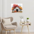 thumbnail image 3 of Vintage Fall Barn Wall Art Watercolor Rustic Harvest Pumpkin Barn with Maple Tree Canvas Wall Art Autumn Landscape Framed Wall Art for Living Room Bedroom Bathroom Home Decor Ready to Hang,12x12 Inche, 3 of 7