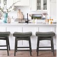 Counter Height Stools Set of 4 Farmhouse Barstools with Upholstered
