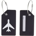 thumbnail image 2 of 5 Pack Silicone Luggage Tag Baggage Handbag School Bag Suitcase Instrument Tag Label by FFIY （Sky Blue）, 2 of 7