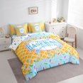thumbnail image 2 of Erosebridal Light Blue Waffle Baseball & Bat Logo Graphic Twin Bedding Sets 7-Piece, Baseball Graphic Bedding Comforter Set for Boys And Girls Kids,Super Cozy Room Decor, 2 of 6