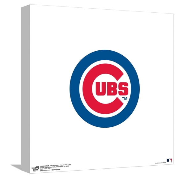 Gallery Pops MLB Chicago Cubs - Primary Club Logo Canvas Wall Art, Unframed Version, 12" x 12"