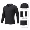 thumbnail image 5 of Baywell Men's Sun Protection Hoodie Shirts Long Sleeve Fishing Shirts SPF UV Lightweight Hiking Swim Rash Guard Quick Dry Top S-2XL, 5 of 8