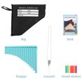 thumbnail image 3 of WHAMVOX 1Set Wind Instrument Pan Flute Sky Blue Plastic 18 Pipes Versatile Sound for Beginners, 3 of 7