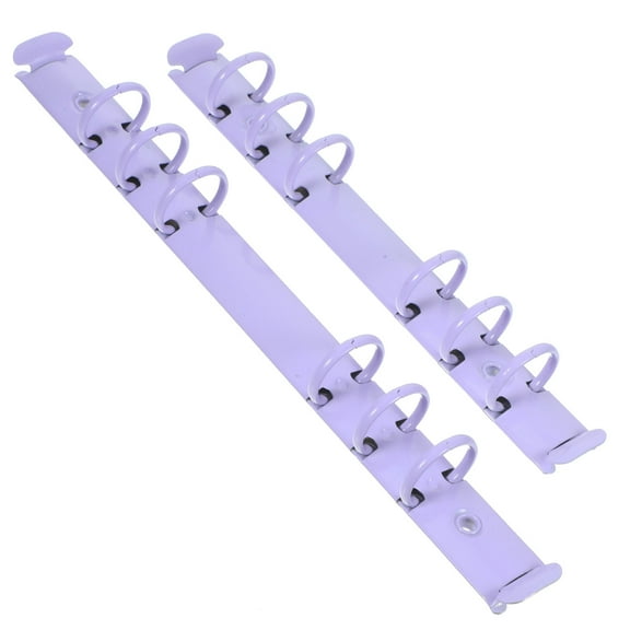 Homoyoyo Metal Binder Clips Purple Aluminum for Planner and Notepad 2Pcs