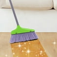 thumbnail image 5 of Harlier Broom and Dustpan Set, Large Brooms and Dust Pans with 29'' Long Handle, Upright Broom and Dustpan Comb for Lobby Dog Cat Pets Hair Home Use and Kitchen Cleaning - Green, 5 of 9