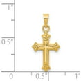 thumbnail image 5 of 14K Yellow Gold Fleur De Lis Hollow Cross Charm (23 X 11) Made In Indonesia c3637, 5 of 6