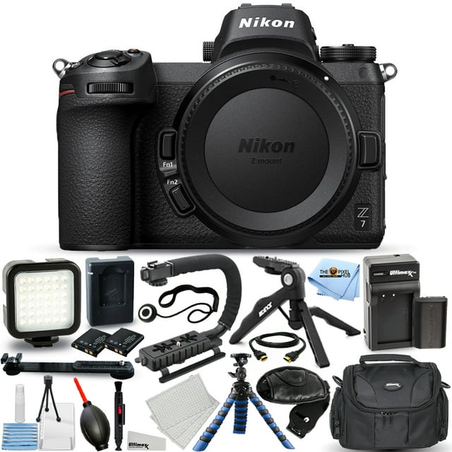 Nikon Z7 Mirrorless Digital Camera (Body Only) + EXT BATT + LED Light Bundle