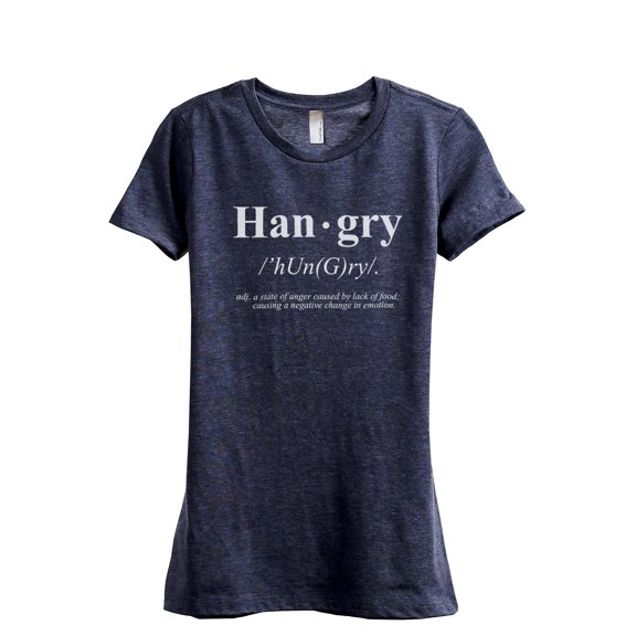 HanGry Women's Fashion Relaxed T-Shirt Tee Heather Navy X-Large