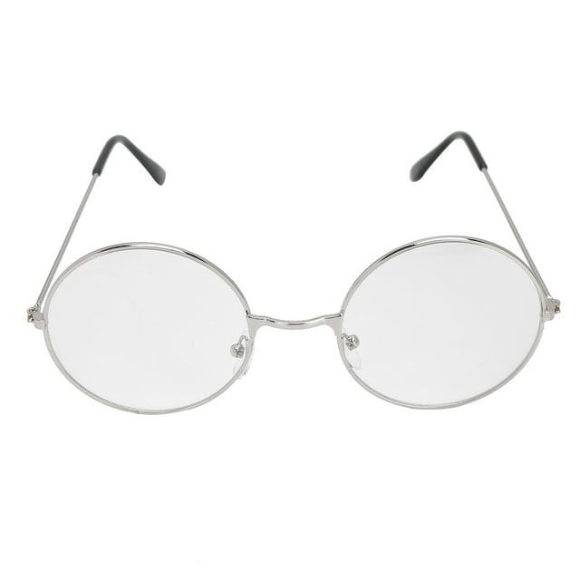 Clear Lens Eyeglasses, Low-frequency Microwaves Durable And Firm Vintage Clear Lens Eyeglasses For Most People For Radiation Protection Silver
