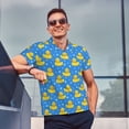 thumbnail image 4 of Picia Cute Yellow Rubber Ducks Print Men's Polo Shirt, Two-Button Closure Pique Polo Shirt, Summer Fashion Golf Shirt-Small, 4 of 6