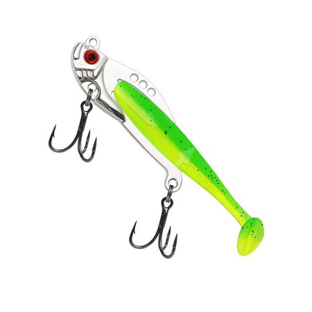 Hard Artificial Baits Metal Fishing Lures with Soft Swimbaits Fishing Spinner Lures for Bass Walleyes Trout Crappie