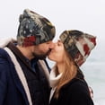 thumbnail image 5 of Zufioo Bald Eagle Soldier Print Adult Knitted Hat, Unisex Cuffed Brimless Ski Hat, Suitable for Autumn and Winter, 5 of 6