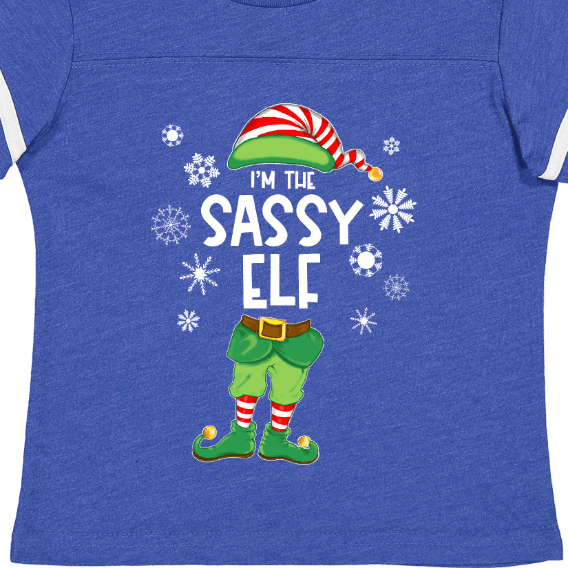 Inktastic Funny Christmas I'm the Sassy Elf with Shoes and Hat Boys or Girls Toddler T-Shirt