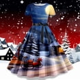 thumbnail image 2 of Wyzesi Robes d'Automne pour Femmes Maxi Chandail Mode Féminine Jour de la Saint-Patrick Imprimé Col Rond Manches Courtes Robe Rétro Décontractée Robes Blanches Manches Longues Mariage, 2 of 3
