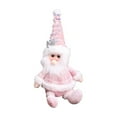 thumbnail image 2 of Xecvkr Christmas Doll Santa Claus Snowman Glitter Soft Plush Toy Pink Festive Window Display Ornament Multi Functional Gift 7.08in 1pc, 2 of 6