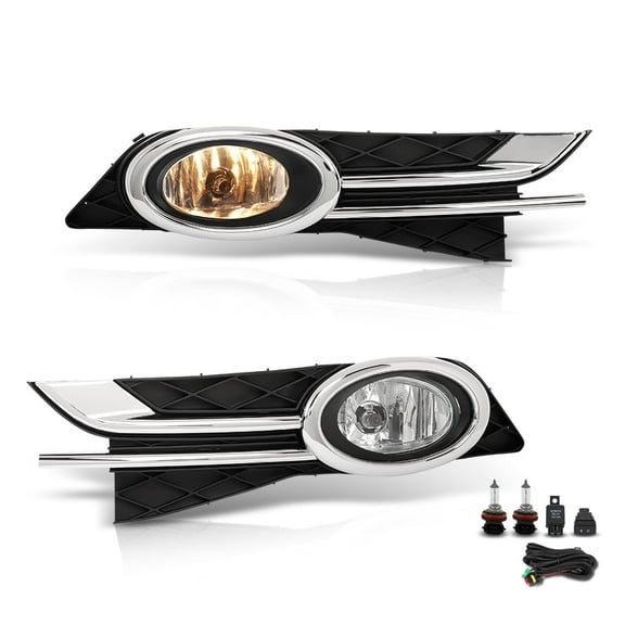 Fog Lights Bumper Lamps w/Switch Harness Bezel Fit For 2014-2017 Honda Odyssey
