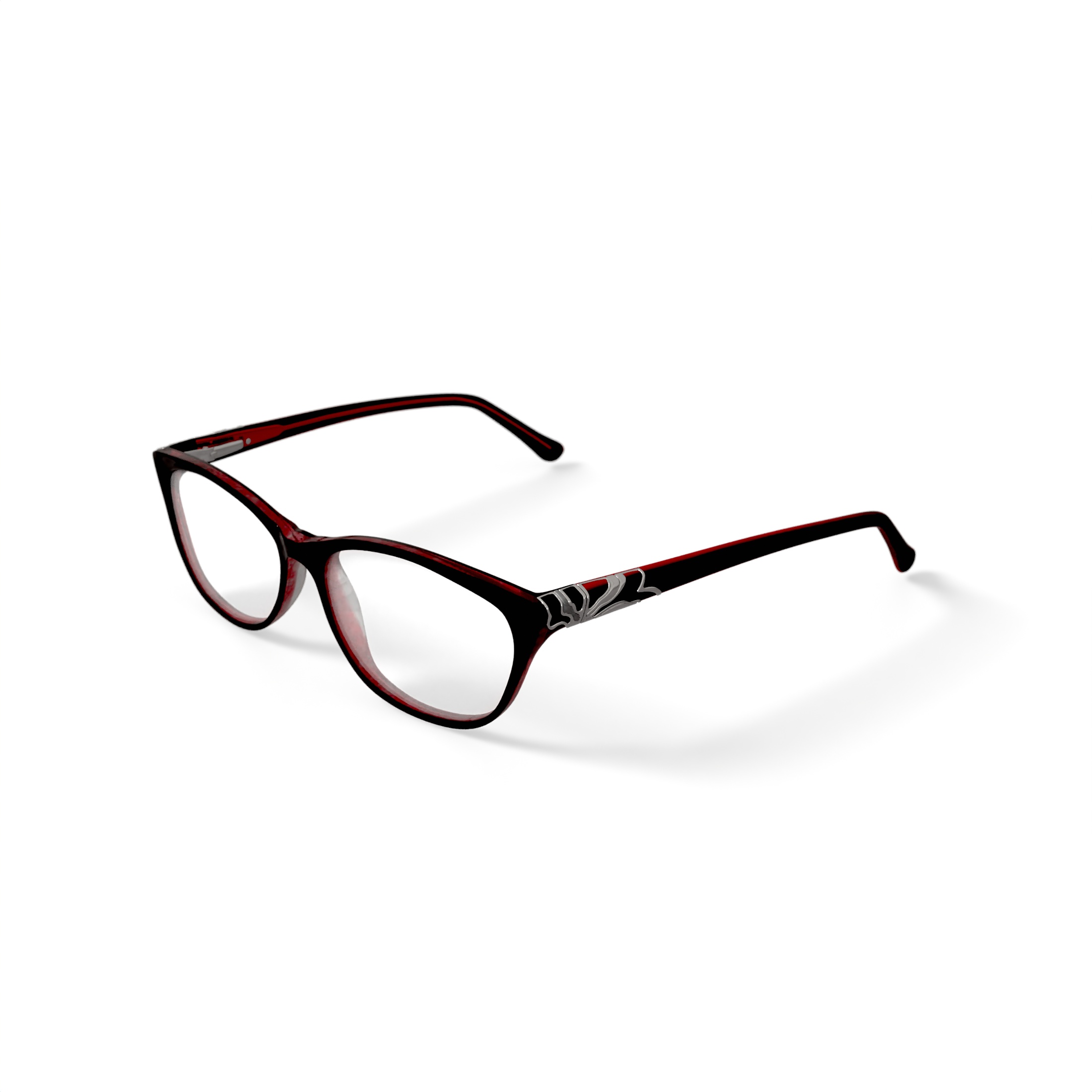 Walmart Women's FM1604 Rectangular Prescription Eyeglasses with Case, Red