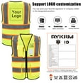 thumbnail image 5 of AYKRM Security Vest for Men Women 7 Pockets High Visibility Reflective Safety Vest Front Zipper Meets ANSI/ISEA, 5 of 5