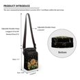 thumbnail image 6 of HELLHERO Sunflower Pattern Women Messenger Bag Polyester with Shoulder Strap Small Crossbody Purse for Casual Travel, 6 of 7