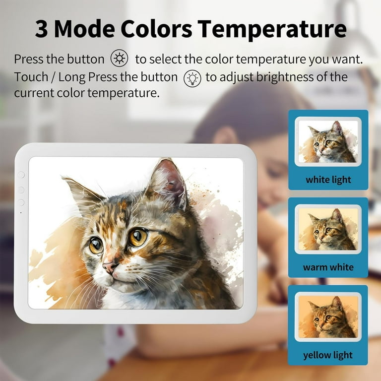 Rechargeable A4 LED Light Board for Tracing, Wireless Lightbox