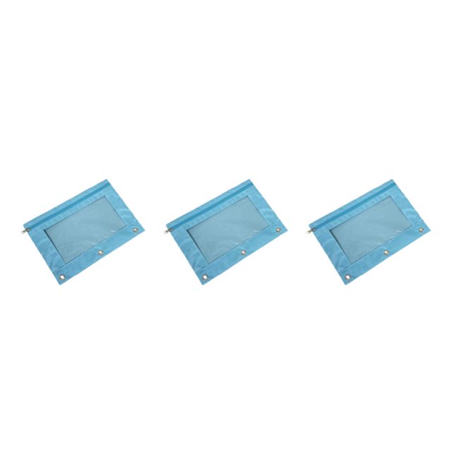 Baohd Convenient Pouch For Storing And Sorting Office Supplies Durable Zippered Pouch Sky Blue 3Set