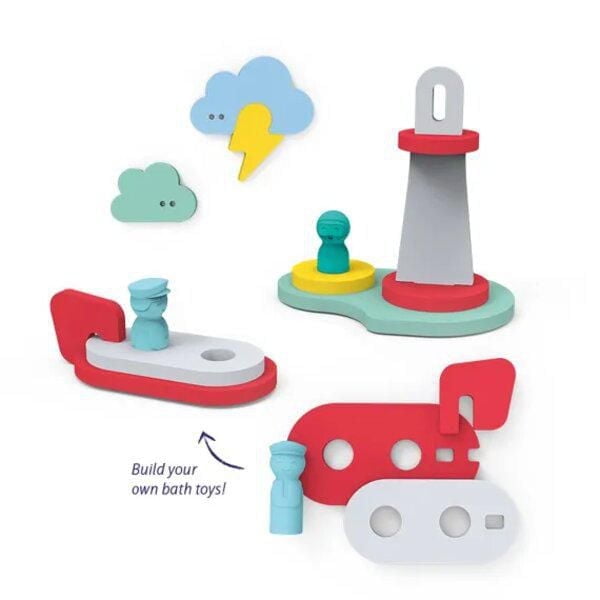 QUUTOPIA - Bath Puzzle: To the Rescue - Fun & Educational - Suitable for 10+ Months - Encourages Motor Skills & Imagination - Safe & Durable - Perfect for Bath Time Play