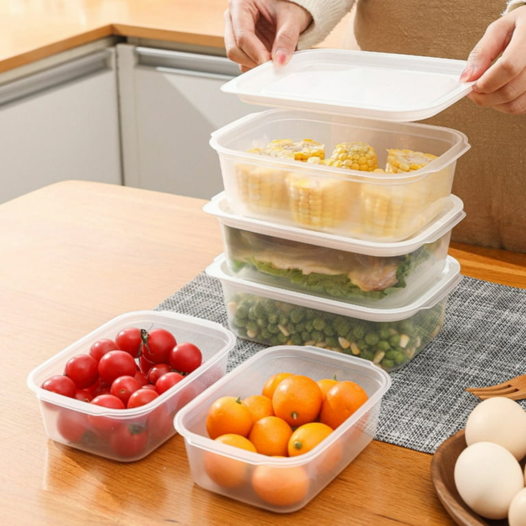 3 Pack Fridge Food Storage Container Set with Lids, Plastic Fresh Produce  Saver Vegetable Fruit Meat Storage Organization, BPA Free Kitchen