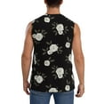 thumbnail image 4 of Fotbe Men's Rose Flowers Print Men's Sleeveless Muscle Tank Tops Casual T-Shirts for Gym Workout Beach-Medium, 4 of 8