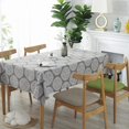 thumbnail image 3 of meioro Rectangle Tablecloth Striped Cotton Line Fringe Table Cover Cloth Decorative Dust-Proof Table Cloth for Indoor and Outdoor Use (Retro Printing, 55x98 Inch / 140 x 250cm), 3 of 5