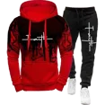 thumbnail image 2 of Chándal informal con estampado de fe original para hombre, sudadera y pantalones de chándal, conjunto de 2 piezas, ropa deportiva, tendencia de moda, Otoño e Invierno, 2 of 5