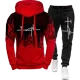 thumbnail image 2 of Chándal informal con estampado de fe original para hombre, sudadera y pantalones de chándal, conjunto de 2 piezas, ropa deportiva, tendencia de moda, Otoño e Invierno, 2 of 5