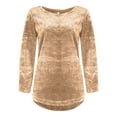thumbnail image 3 of Endives Womens Thermal Underwear Top Crew Neck Plush Top Long Sleeve Thin Fashion Pullover Tops Plus Size S-5XL, 3 of 4
