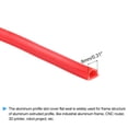 thumbnail image 3 of Uxcell Aluminum Profile Slot Cover Flat Seal Red 12M Length 0.31" Width 3030, 4040 Series 1Pcs, 3 of 5