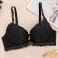 thumbnail image 2 of Fshion Suumer Plus Size Bras for Women Solid Color Lace Thin Style Ventilate Back Buckle Steel Rim, 2 of 8