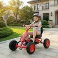 thumbnail image 4 of Gymax Kart à Pédales pour Enfants, Voiture à 4 Roues pour Tout-Petits avec Guidon de Direction, Rouge, 4 of 10
