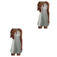 thumbnail image 3 of Vestido corto informal Qarigey bohemio Sexy Halter estampado floral para mujer S M L XL 2XL 3XL 4XL 5XL, 3 of 6