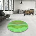 thumbnail image 4 of Ahgly Tapis d'Intérieur Lavable en Machine Carré Transitionnel Vert Émeraude, 3 Pieds Carré, 4 of 7