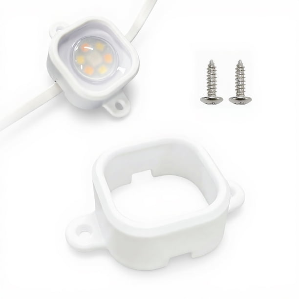 Wosthever 65 juegos de clips de sujeción estables para luces LED exteriores, para mayor estabilidad en condiciones de lluvia intensa y vientos Iluminación novedosa