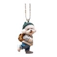 thumbnail image 6 of Teissuly 2D Puppy Backpack Double Sided Acrylic Pendant, 6 of 9