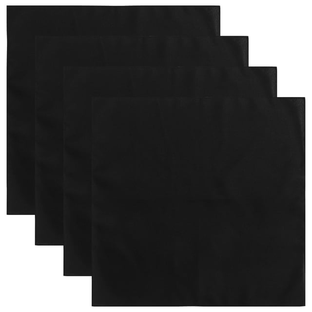 ELAYARD 4Ud Servilletas De Poliéster Negras Para Y Banquetes Formales