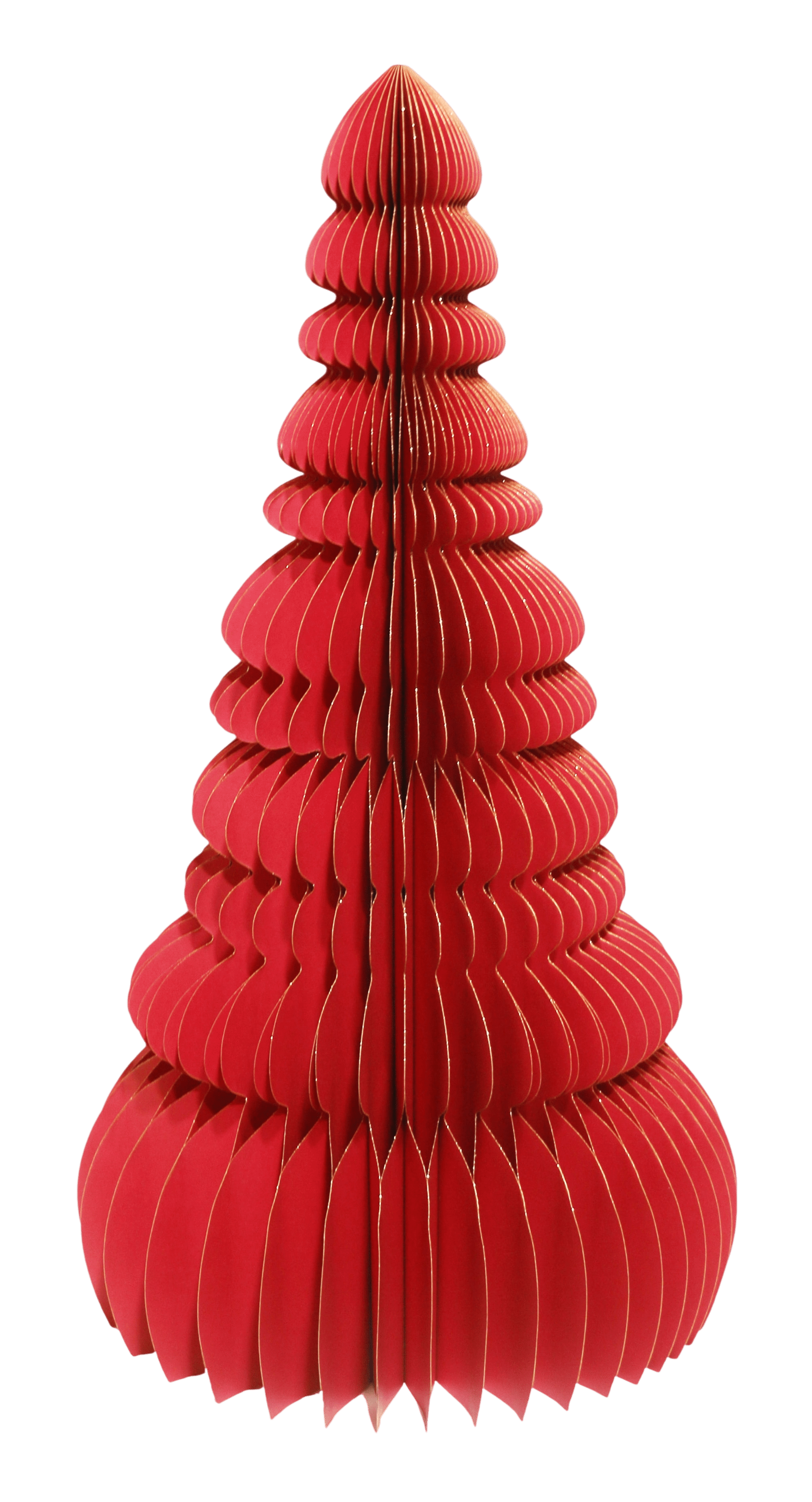 Honeycomb Paper Tree Christmas Decoration, Red, 35", by Holiday Time