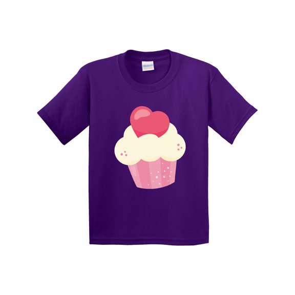 Inktastic Pink Cupcake, Pink Muffin, Cupcake Icing, Hearts Youth T-Shirt